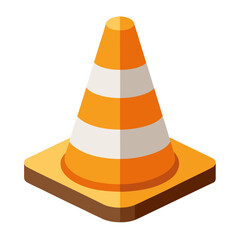 new style traffic cone vector icon on white background