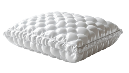 White cushion with rounded bubbles