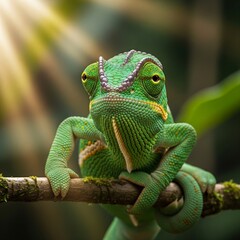 green chameleon