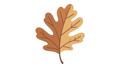 Simple illustration of a fall leaf
