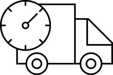 Delivery truck logistics symbol. Fast delivery shipping symbol template for graphic and web design collection logo vector illustration