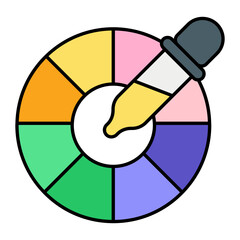 Web Design and Development or graphics Design Color Outline Icons Pack and Illustrations  