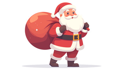 Obraz premium santa claus with a bag