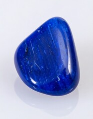 Polished blue gemstone