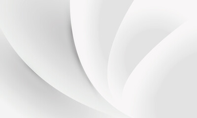 Elegant flowing white abstract background with soft curves and subtle shadows, perfect for modern design projects