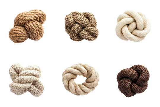 Shoelace knot tied neatly isolated on transparent background