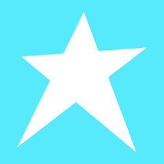 Obraz premium Hand drawn star shaped cyan frame with transparent center. 