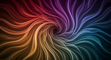 Abstract colorful swirl background with smooth lines and gradients, creating a visually dynamic composition