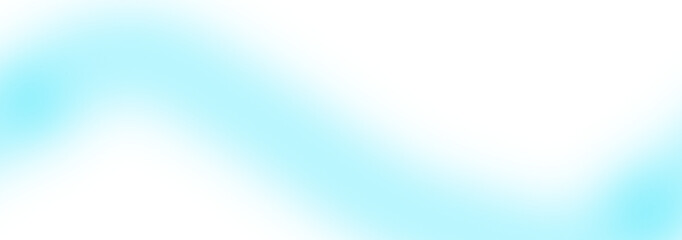 Abstract soft cyan fluid wave shape, a smooth gradient with transparent background for modern web design