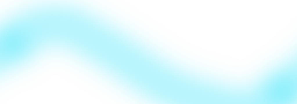 Abstract soft cyan fluid wave shape, a smooth gradient with transparent background for modern web design