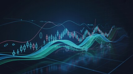 Stock market analysis chart graph investment financial data trading business concept