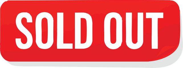 Red Sold Out Button with White Text.