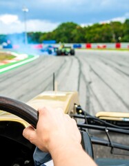 Racing car driver's perspective