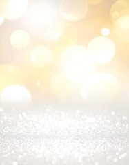 A sophisticated backdrop featuring soft, golden highlights and a layer of shimmering silver glitter.