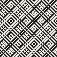 Fototapeta premium Seamless black and white geometric pattern with optical illusion style. Perfect for backgrounds, textiles, wallpapers, modern design, and abstract decoration
