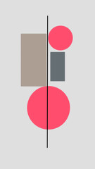 Modernes Design mit Kreisen und Rechtecken 