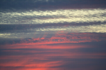 Fototapeta premium Dramatic sunset sky with colorful clouds – nature background