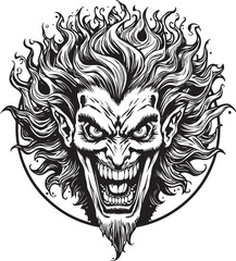 Tribal skull with wings tattoo design vector illustration