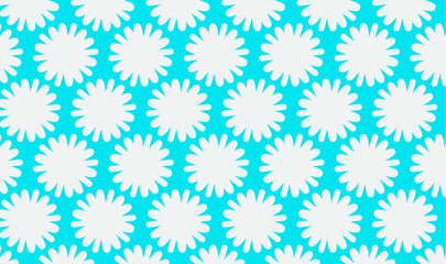 seamless floral pattern light blue and white art