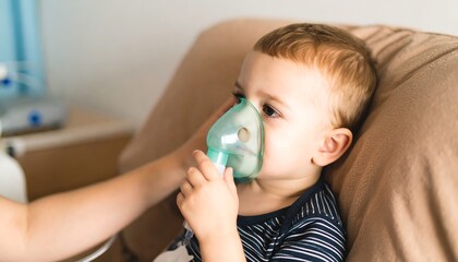 Child using a nebulizer