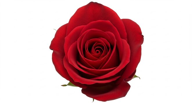 Rosa roja perfecta luz suave fondo blanco. AI Generated