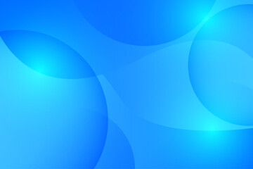 青い円と曲線が重なる抽象的な背景デザイン