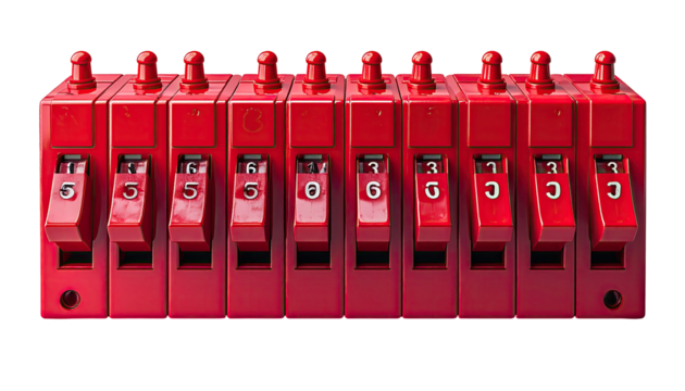 Red electrical switch panel - Powered by Adobe