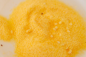 Infested grains with weevils and clumped groats