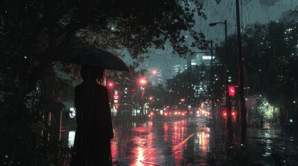 The world beyond the glass shifts with time. Raindrops race each other down the pane, streetlights flicker like quiet stars, and the distant hum of life feels both near and untouchable. --ar 16:9 --v 