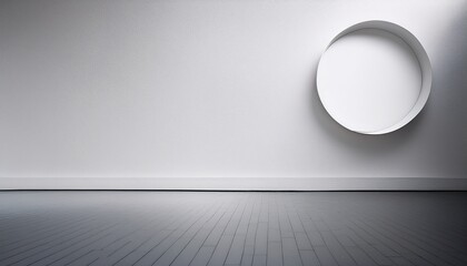 Minimalist Design The Captivating Simplicity Of A White Wall And Single Circle