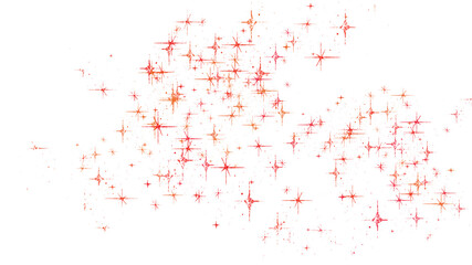 Red and Orange Star-Shaped Glitters and Specks