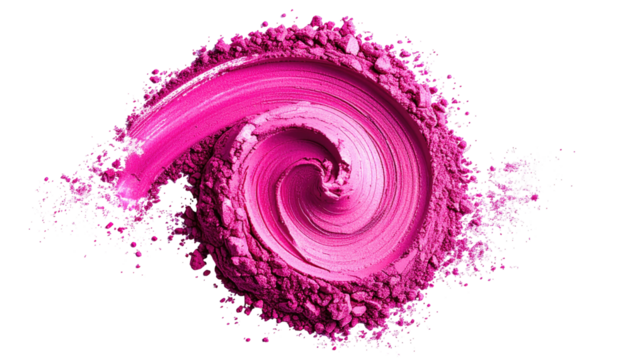 Abstract swirl of vibrant pink powder - Powered by Adobe