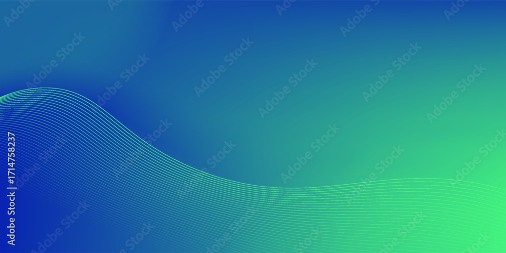 Poster abstract green fluid banner template. modern background design. gradient color. dynamic waves. liqui