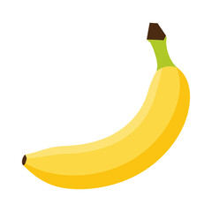 Close-up view of a single ripe banana.