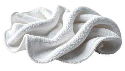 Soft white fabric draped in a cloud-like shape