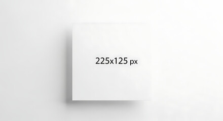 White Rectangular Placeholder with Dimensions on Minimal Light Background