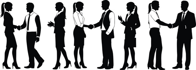 Business people handshake, teamwork, partnership, corporate meeting, professional communication
