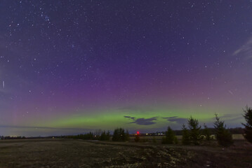 Aurora in the night sky
