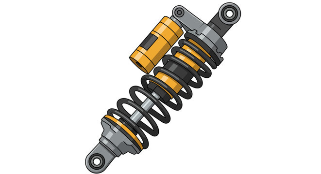 Detailed Illustration of a Motorcycle Shock Absorber 2.
