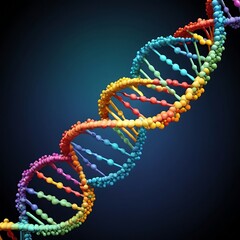 DNA double helix, a complex molecule that carries genetic information.