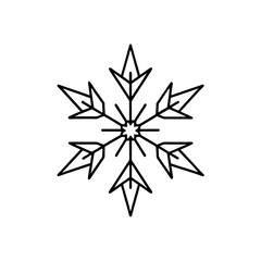 Fototapeta premium Geometric snowflake art on transparent background