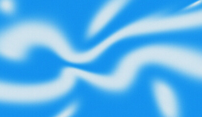 Abstract blue and white wavy background with a grainy texture and soft gradients