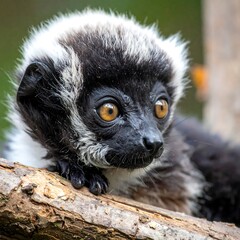 Fototapeta premium Close-up of a baby lemur