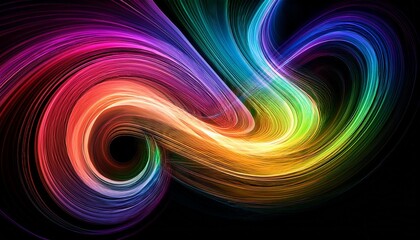 Obraz premium Abstract Colorful Light Swirls