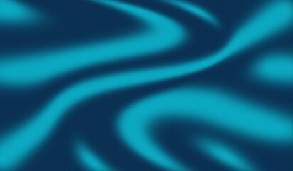 Abstract teal and blue silk fabric background with soft flowing wave patterns