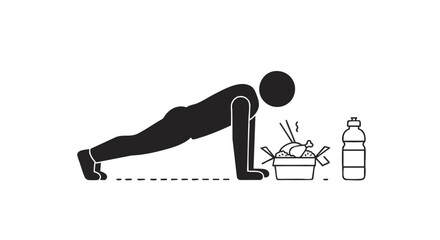 Balancing Fitness Goals A Fun Illustration of Exercise and Food Choices