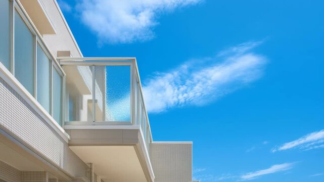 セラミック外装と緑枠が爽やかな外観