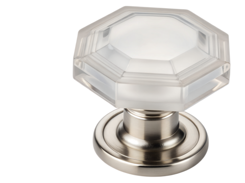 Crystal cabinet knob isolated on transparent background