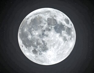 Full moon, night sky, celestial body