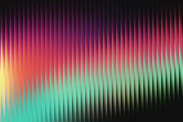 Multicolor neon glass effect abstract background with glowing vertical wave gradient, futuristic digital texture, vibrant luminous wallpaper, modern design